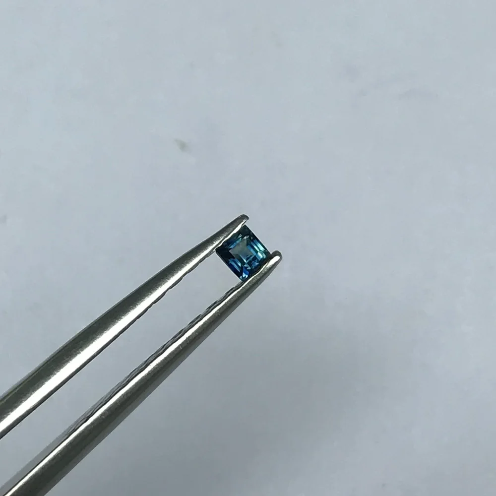 VANTJ 100% Natural Blue Green Sapphire Loose Gemstone Square Cut for Diy Handmade Jewelry Mounting Women Party Gift Wholesale