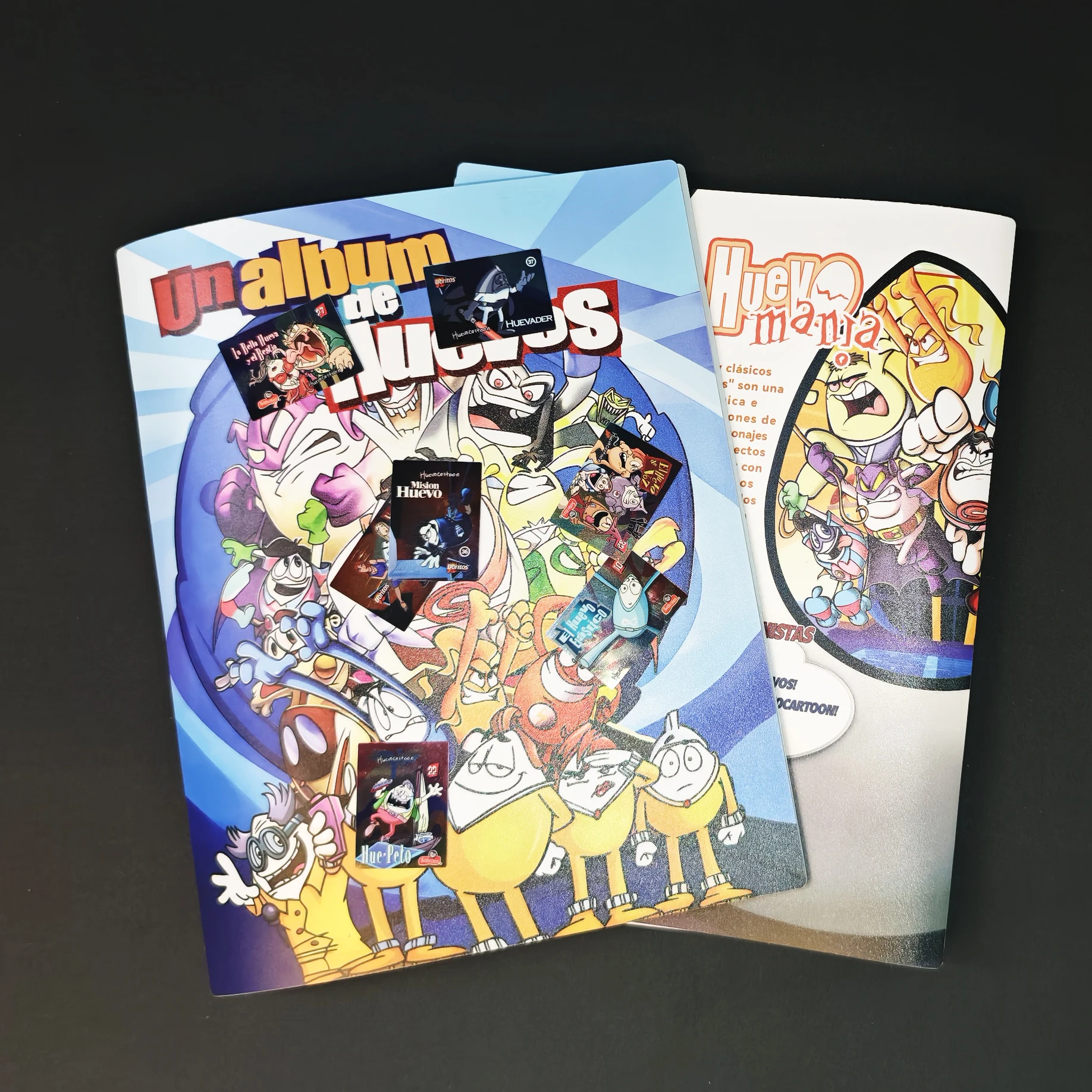 Lote de Tazos Sabritas Huevocartoon, Adesivos, Cartões, Álbum, Nova Coleção 100 peças HuevoMania, Impressões de Paródia de Filme e Ator