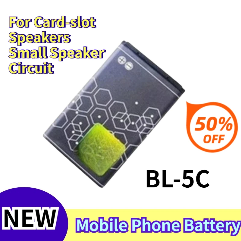 

Литиевая батарея BL-5C 1500 мАч 3,7 В для мобильных телефонов, динамиков с картридером и малых акустических систем