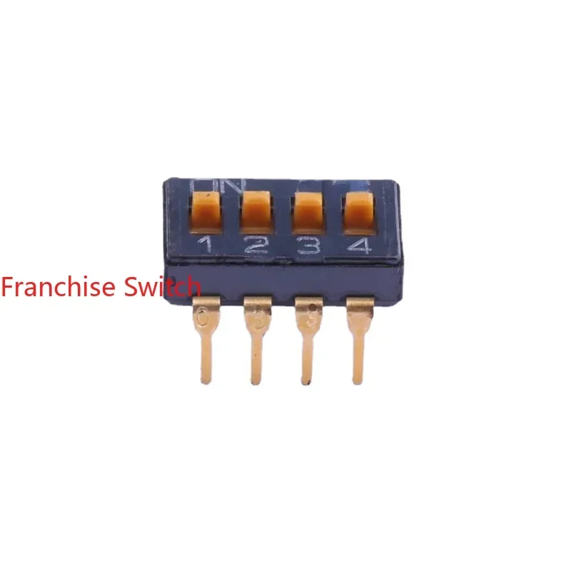 10PCS SSGM140100 In-line Dip Switch 4-bit 4P Spacing 2.54MM Piano Key Type Coding