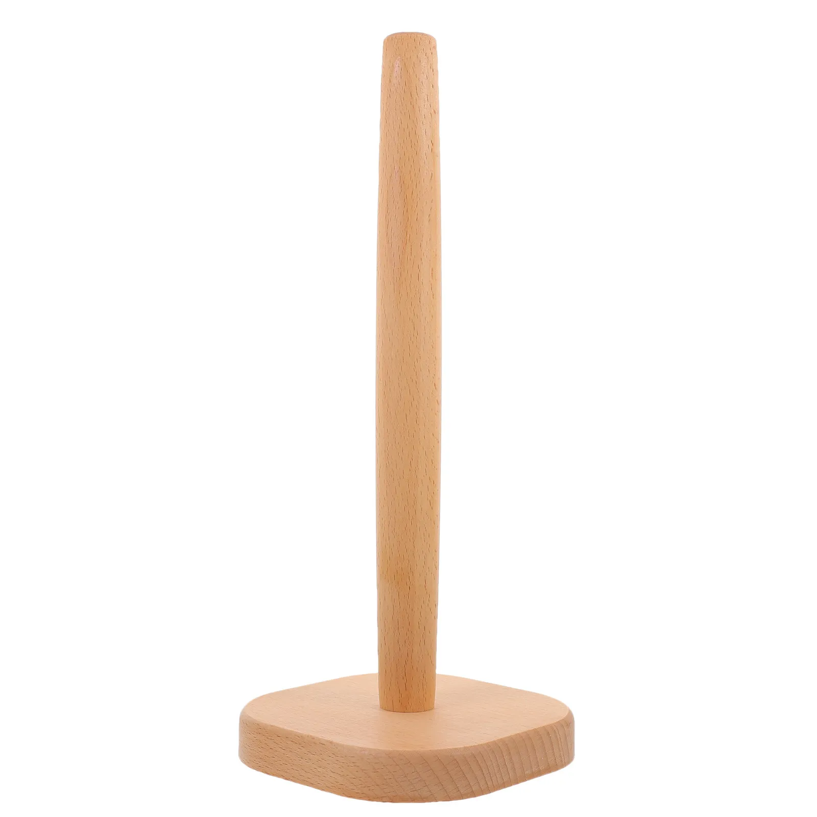 

Beech Material Paper Towel Holder Stand Vertical Roll Organizer Kitchen Paper Roll Dispenser Countertop Tissue Rack Farmhouse