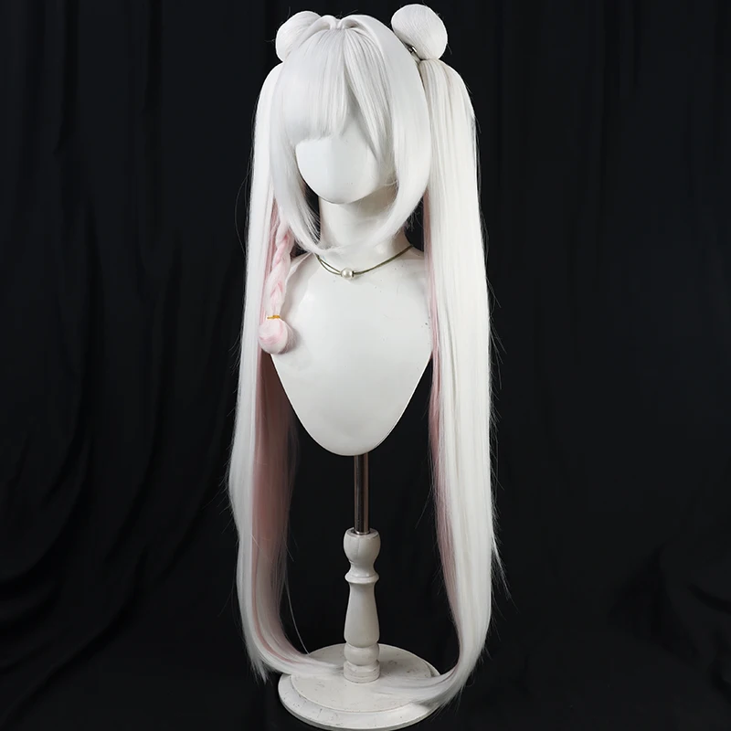 Parrucca cosplay Anime Blue Archive Plana Cos Puntelli per feste di carnevale di Halloween Fibra sintetica resistente al calore + cappuccio per parrucca