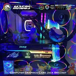 GPU Holder 5V RGB VGA Support 3090 3080 4090 Graphics Card Bracket 5V 3pin AURA SYNC MOD Gamer Cabinet Decoration