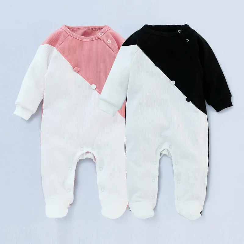 Baby footies romper long sleeves children girl boys clothes cotton ribbed baby onesies pyjamas kids overalls jumpsuit outfit