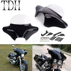 Motorcycle Batwing Front Fairing Headlight Cowl Windshield Mount Bracket Kits For Harley Road King Softail Fat Boy Honda Yamaha
