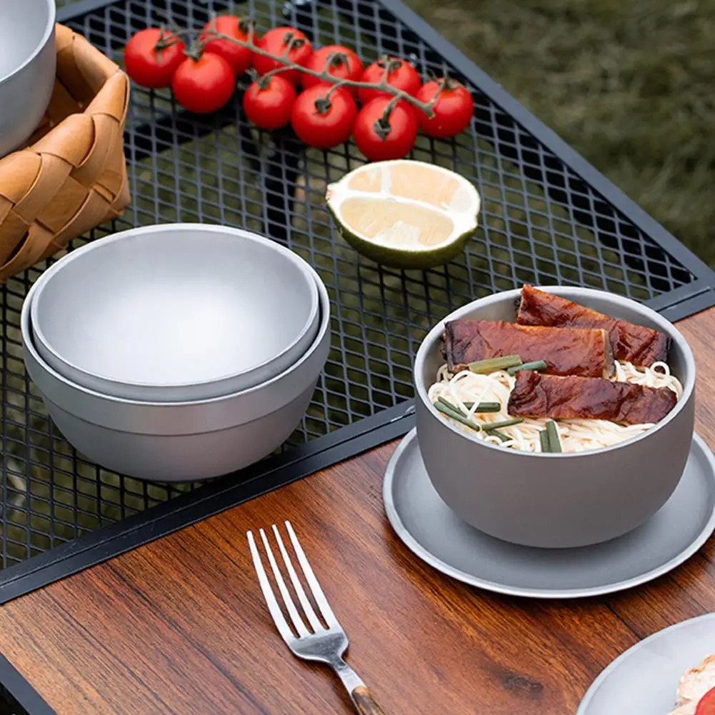Titanium Purification Portable Bowl Multi Functional Soup Bowl Outdoor Camping Mug Outdoor Camping Double Layer Anti Scald Bowl gallery 3