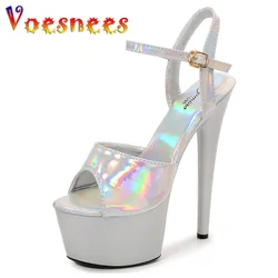 Shoes woman 2023 Designer Luxury Strip Pole Dance Platform Heels Dance Shoes Sandals lady Summer Elegant 15cm High White Heels