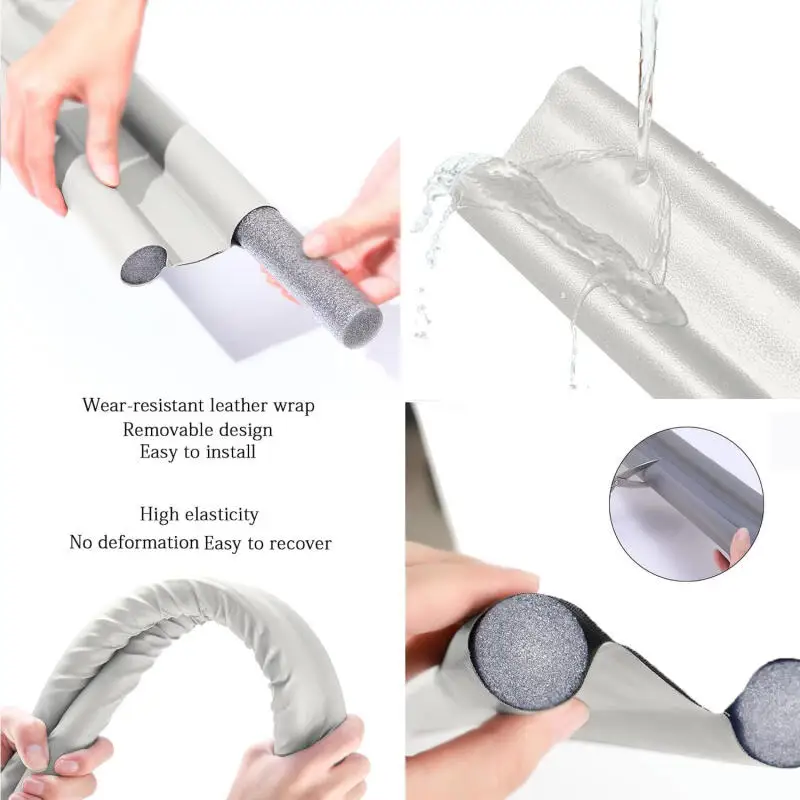 شريط عازل للباب مقاوم للرياح، حماية مزدوجة تحت مسودة الباب، مانع عازل للصوت والغبار لراحة المنزل المحسنة. #3