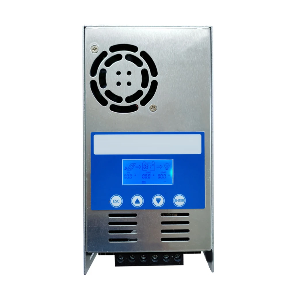 

For MPPT Solar Charge Controller for 12V 24V 36V 48V DC Battery Regulator with Backlit LCD Display and Smart Fan