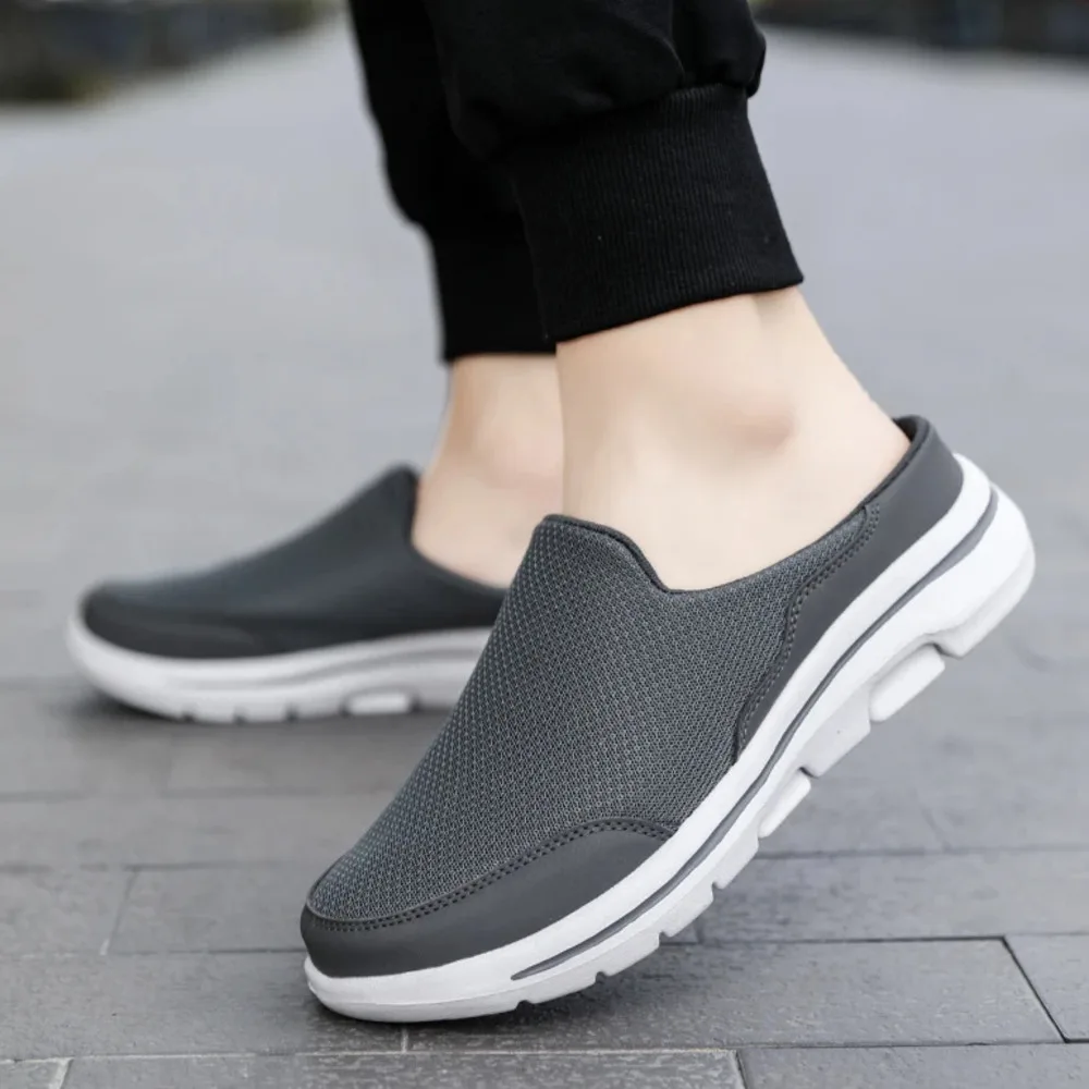 

Новые дышащие летние мужские лоферы 2026 года, домашние тапочки, шлепанцы на толстой подошве, прогулочная обувь для пар