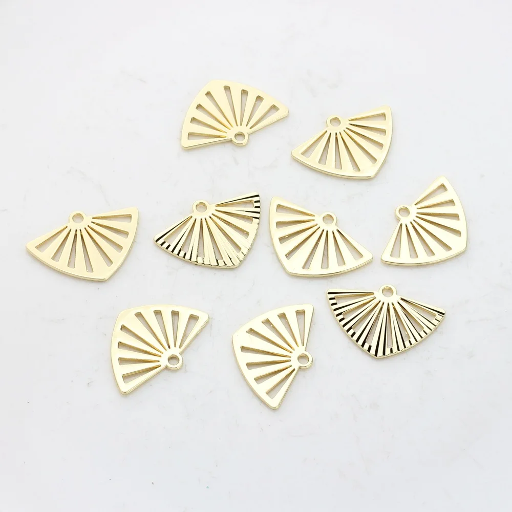 

10pcs Handmade Golden Color Pendant Charms Leaf Hollow Alloy Earrings Necklace Pendant Connectors Diy Jewelry Making Findings