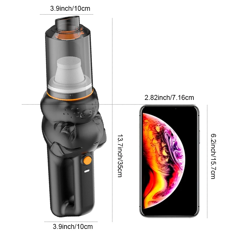 Car Vacuum Cleaner Multi functional Wireless Mini Powerful Suction Pet Hair Handheld Cleaning Tool for Both Home and Car Use