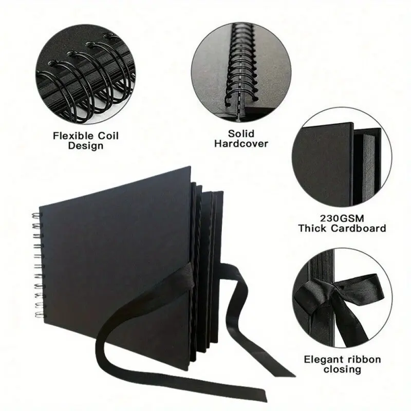 Scrapbook DIY Picture Book Album 40 Pages(29*20.5cm), Large Capacity, Pictures Album Book Birthday Wedding Anniversary image 6