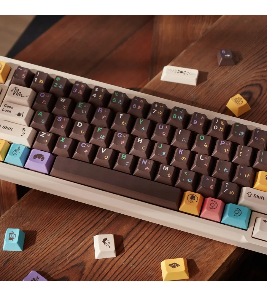 Keycap 152 keys PBT five-sided sublimation donut cherry original factory height large full set of mechanical keyboard