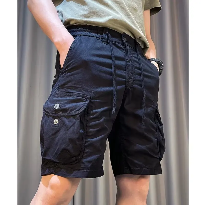 

Men's Tooling Shorts Summer Multi-pocket Casual Pants Loose Five-point Medium Pants