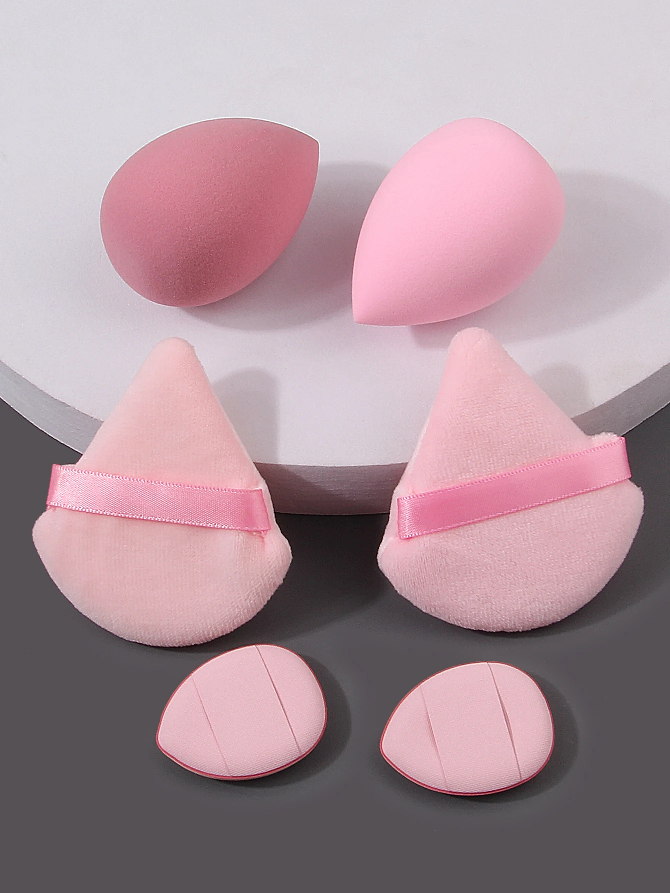 6-piece makeup sponge set, Beauty Egg mini Thumb Powder puff, sponge Powder puff, facial foundation, concealer, makeup tools