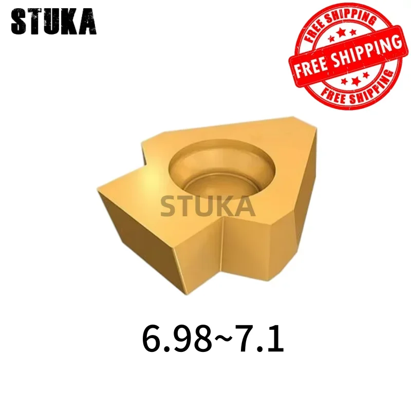 Stuka 1 قطعة 6.98-7.1 Keyway تطرق القاطع كربيد إدراج شفرة لآلة التصنيع باستخدام الحاسب الآلي لقطع المفاتيح الداخلية العمياء