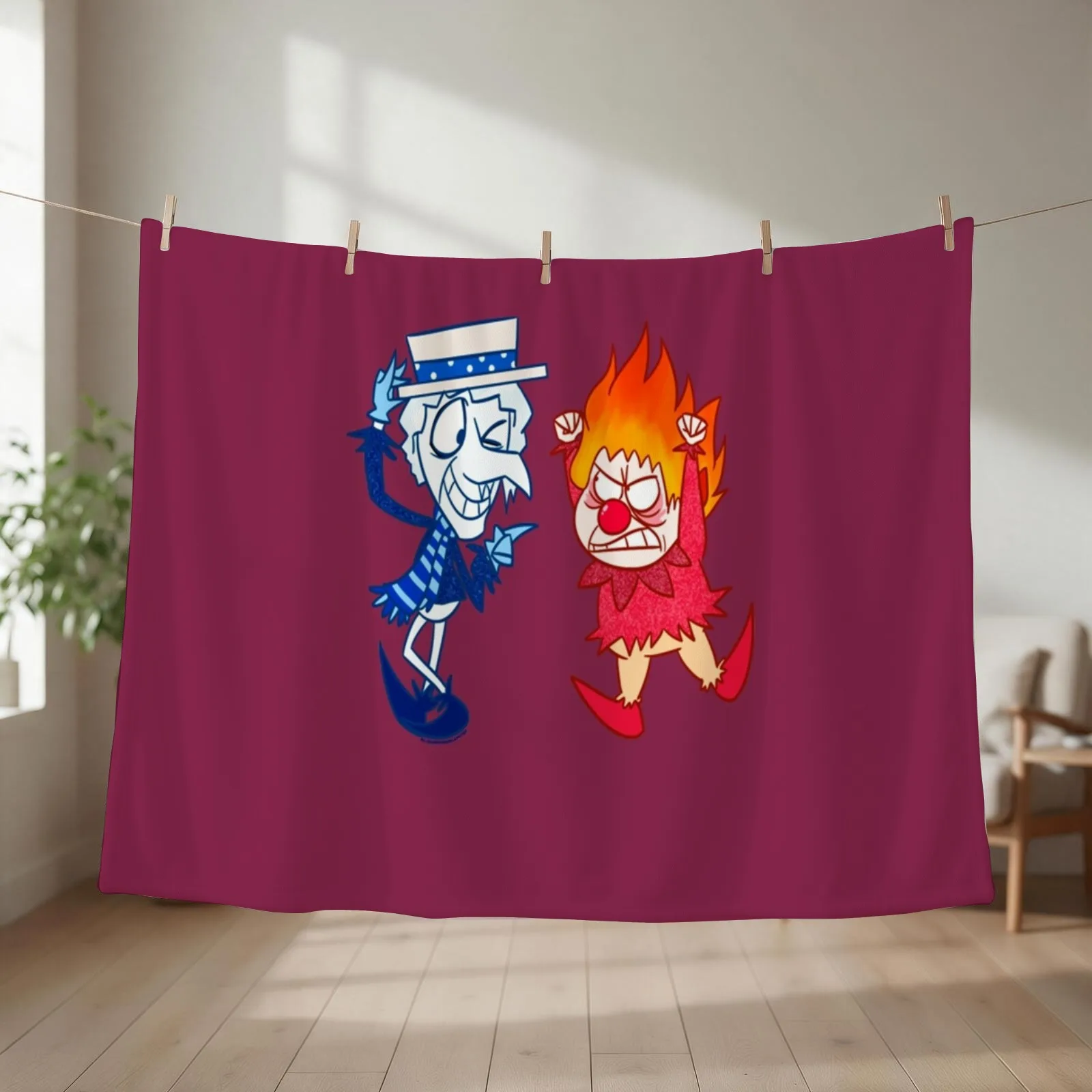 Heat Miser heat snow miser Throw Blanket couch cozy soft plush fuzzy picnic outdoor blanket
