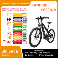 RANDRIDE YG90B/A Electric Bike 1000W 45km/h Max Speed 48V17Ah 70-90KM Max Range 27.5'' CST Tires 120kg Load Hydraulic Disc Brake