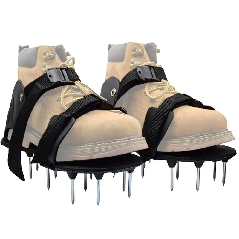 

Aeration Shoes For Lawn Lawn Shoes With Spikes Adjustable Hook & Loop Strap Spiked Manual Outdoor Tools For Soil Fertilizer