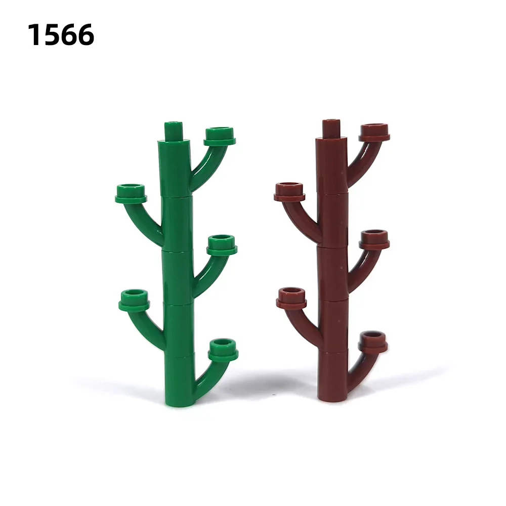 MOC 10PCS Part Bricks 1566 Plant Stem Stalk With Bar Building Blocks Set Tree Flower House Particle Educational DIY Toy Kid Gift