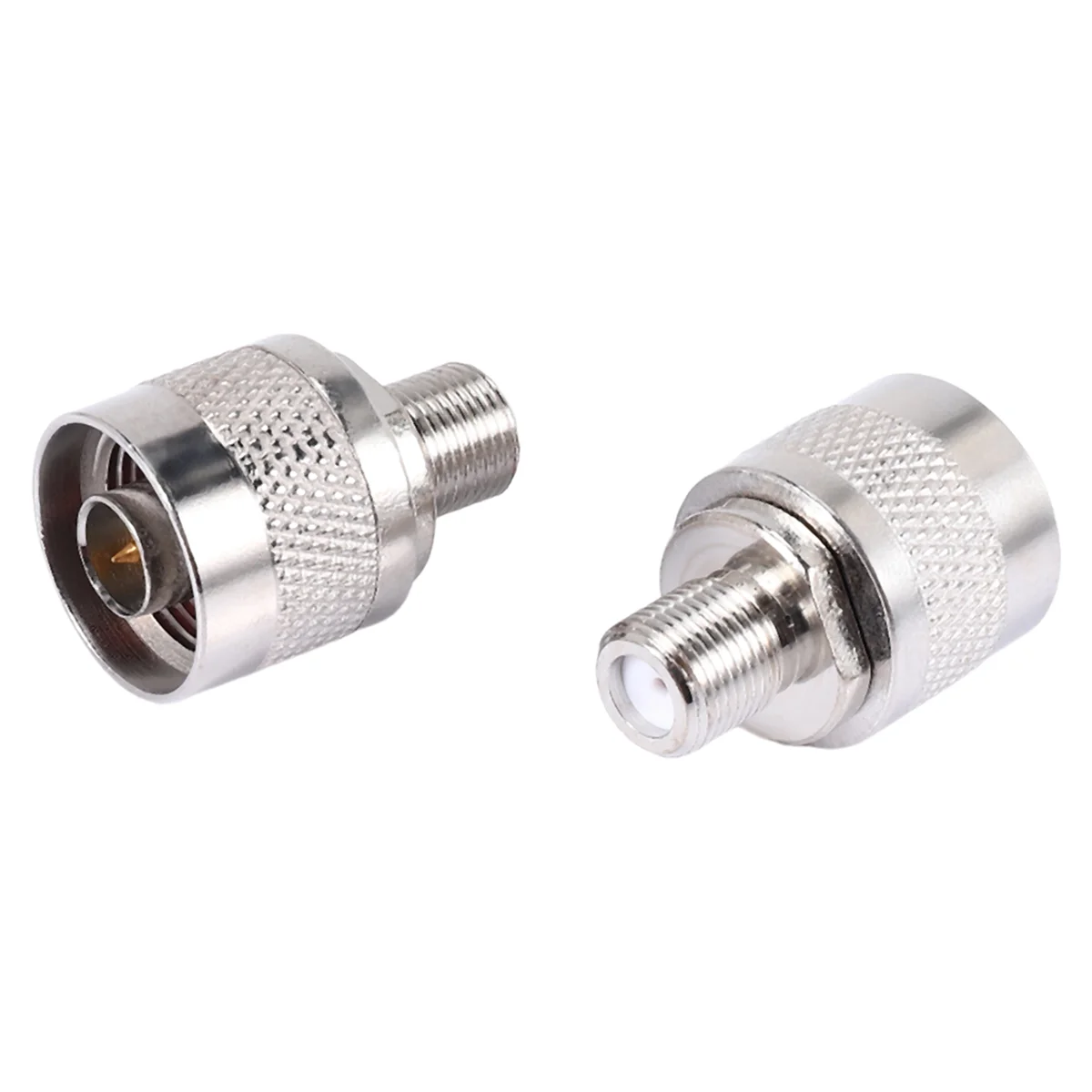 2pcs N Type male plug to F female RF coaxial adapter connector for Wireless antenna,silver