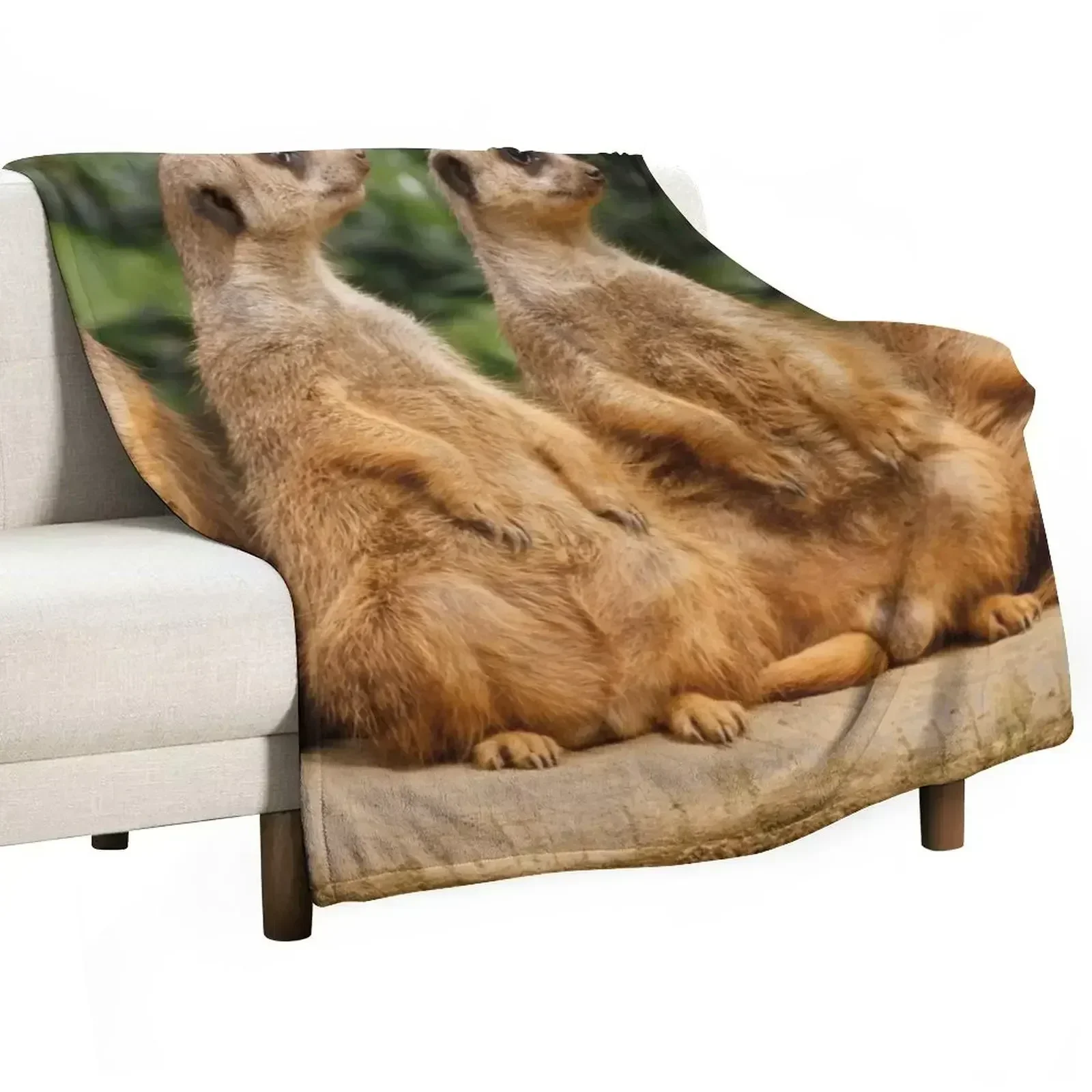 Meerkat 018 Throw Blanket for sofa Designers Furrys Blankets