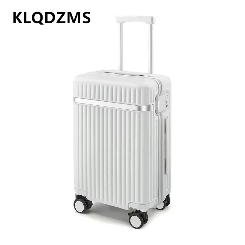 KLQDZMS-Equipaje de cabina de 20 y 24 pulgadas, juego de viaje, caja de embarque de PC, caja de carrito con marco de aluminio, Maleta de viaje de alta calidad