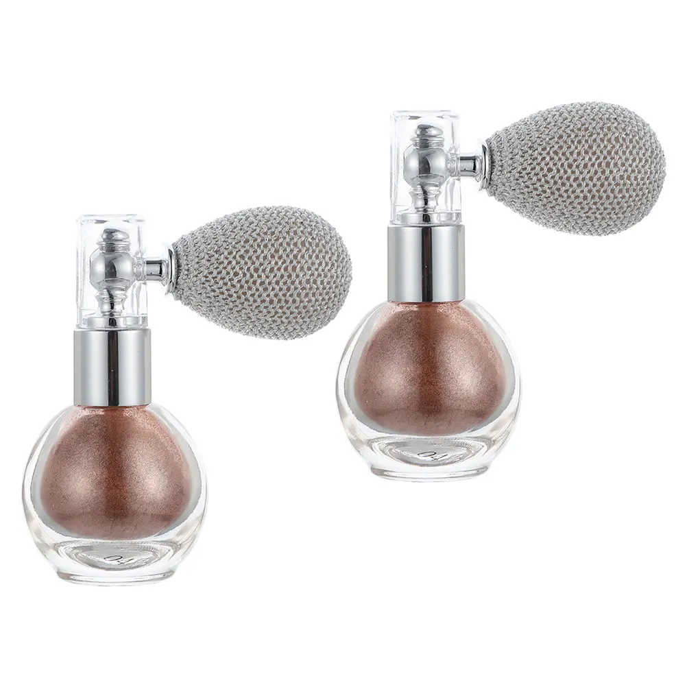 2 個のグリッタースプレースパークルハイライターパウダーボディ分厚いシマーボトル髪用