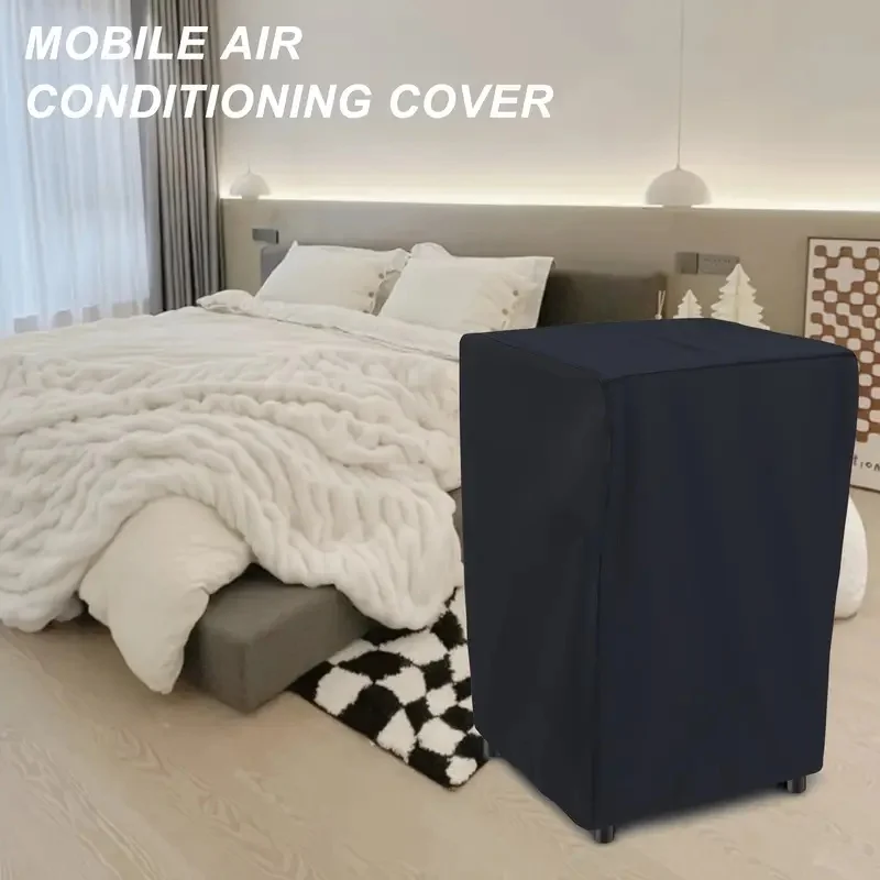 Cubierta antipolvo para aire acondicionado portátil, a prueba de polvo, resistente al agua y resistente a los arañazos de animales, con una cuerda para tirar en la parte inferior