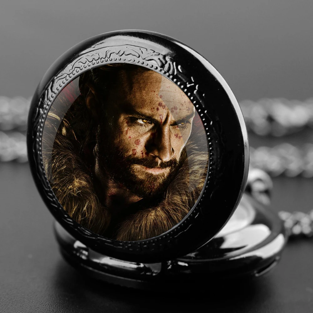 Movie Theme Unique Gifts Vintage Arabic Numerals Quartz Pocket Watch Necklace Pendant Clock Chain Men Gifts for Boys