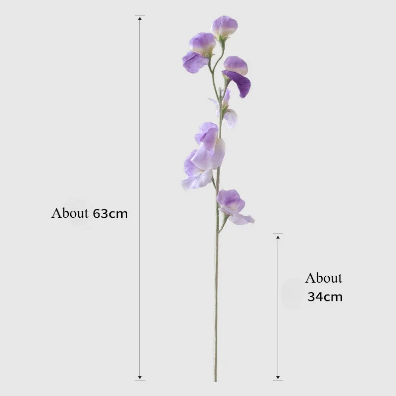 63CM Fragrant Pea Artificial Flower Nordic Home Decoration Living Room Coffee Table Arrangement Flower Arrangement