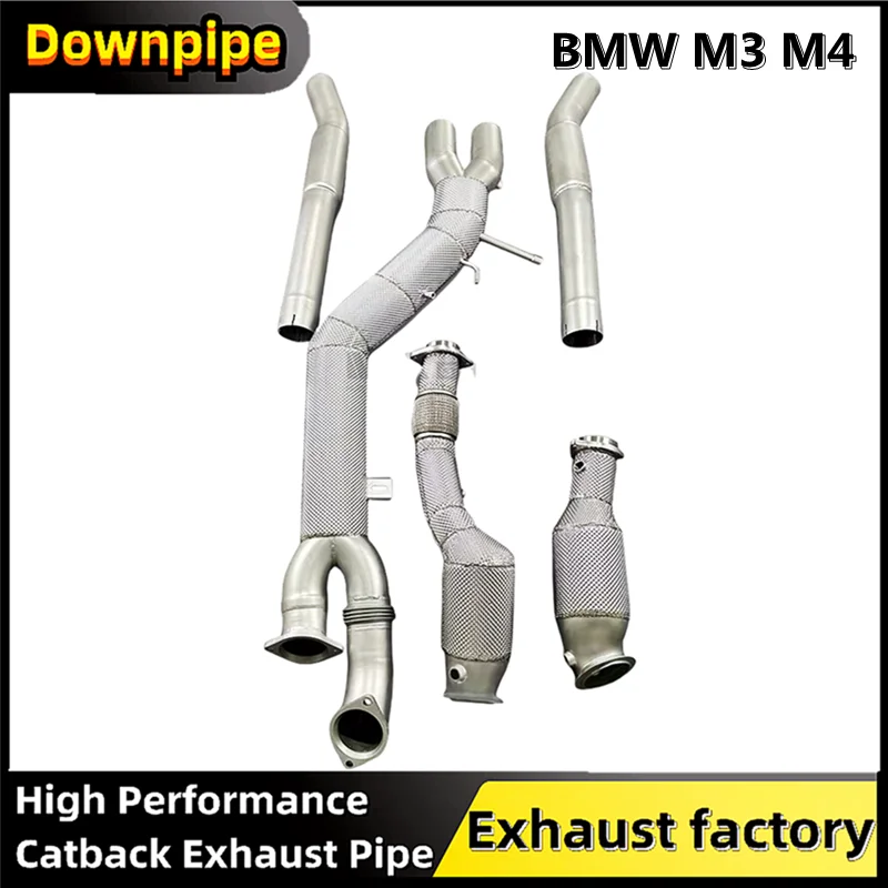 FOR BMW M3 M4 G8X 3.0T 2021-2022 high-performance stainless steel exhaust pipe middle pipe car acoustical damper exhaust Pipe