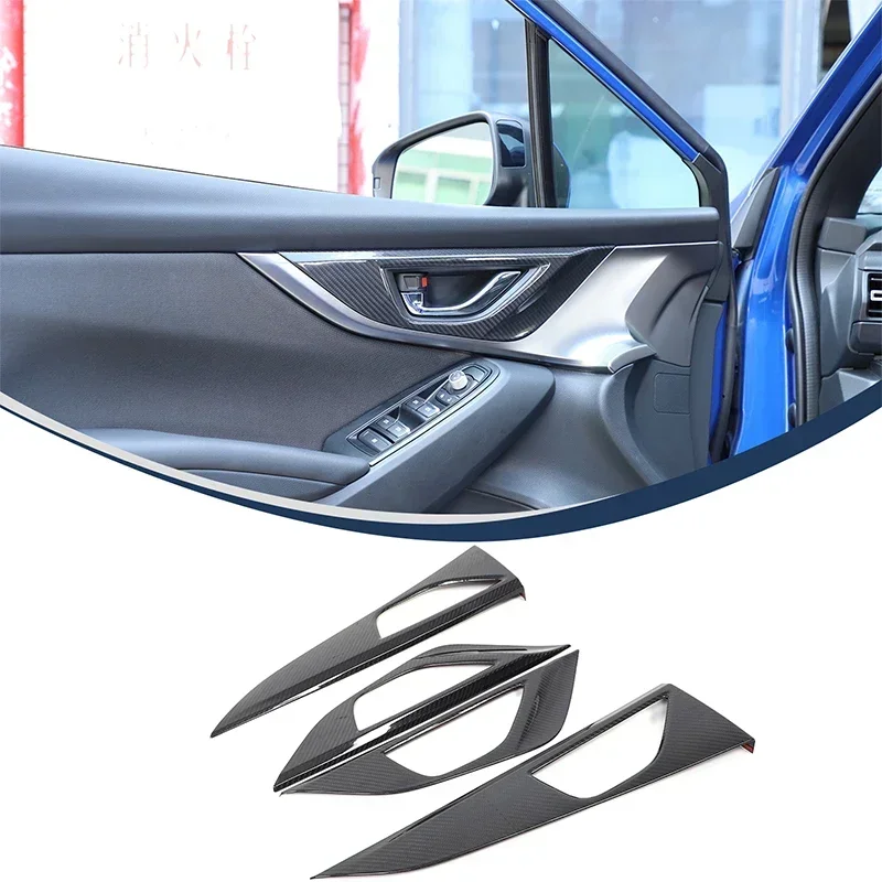 For Subaru WRX 2022+ Car Center Console Gearbox Side Trim Strips Real Carbon Fiber Auto Accessories 2 Pcs