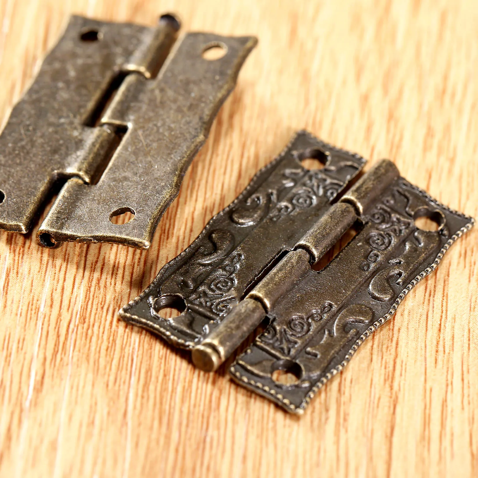 2 Chiếc Cửa Tủ Đồ Nội Thất Bản Lề 36*23Mm Trang Sức Gỗ Hộp Trang Trí Bản Lề Phụ Kiện Nội Thất Vít + Ốc Vít + hộp Bảo Quản