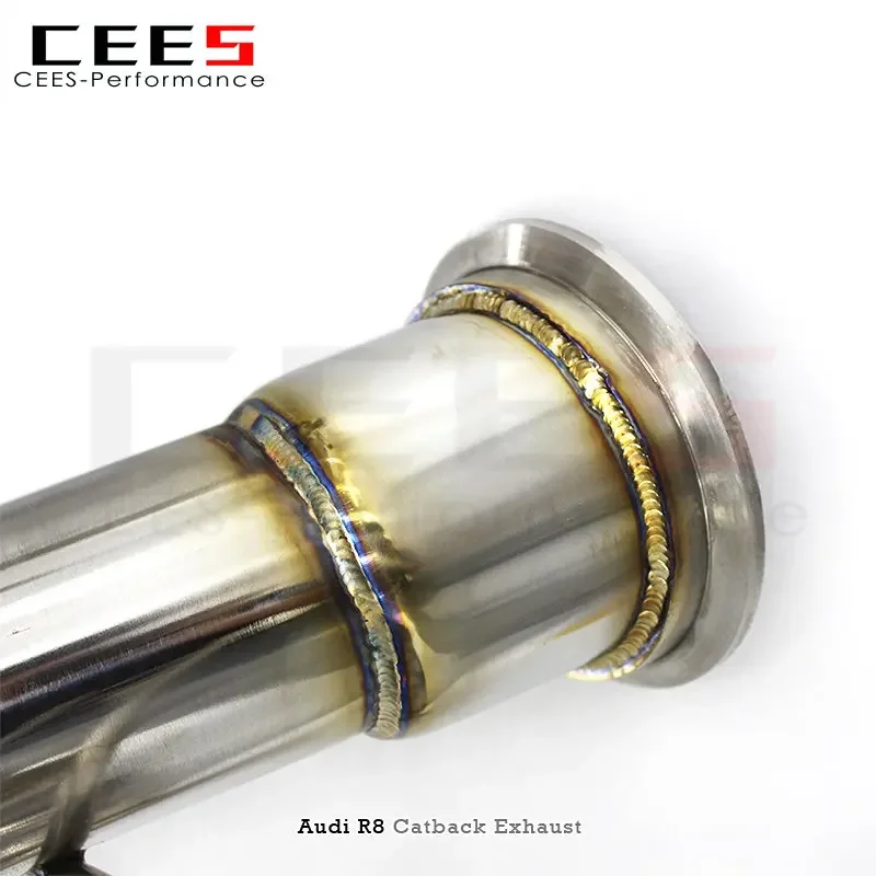

✨CEES High-Performance SS304 Catback Exhaust System w/Tuning Valve Mufflers for Audi R8 5.2L 2015-2022