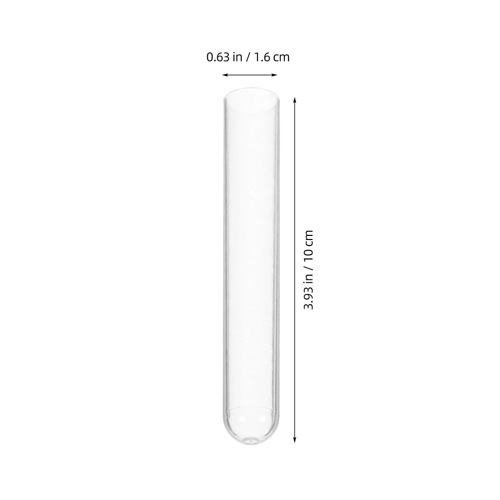 10Pcs Plastic Test Tubes Sturdy Leakproof Sealed with Stopper Lightweight Compact for Lab Home University Research Daily Use
