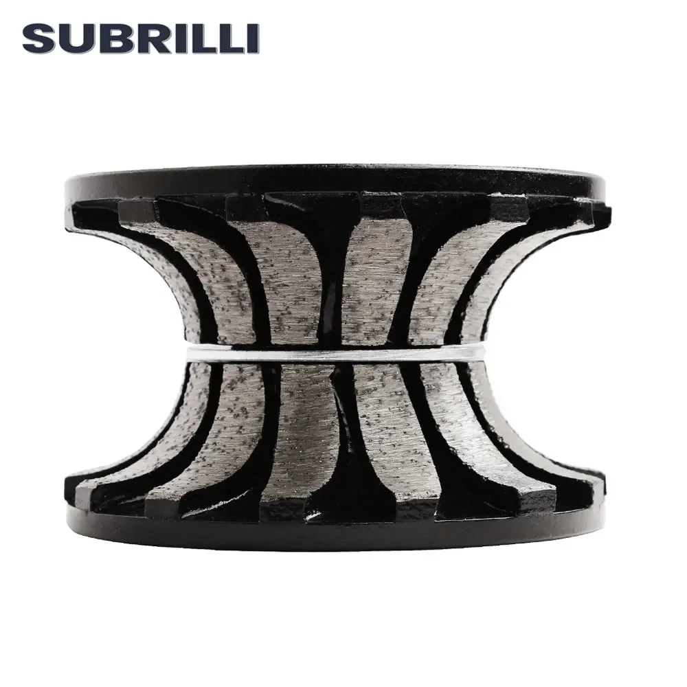 SUBRILLI Segmented V30 Diamond Hand Profile Router Bit Full Bullnose Stone Concrete Granite Countertop Abrasive Grinding Wheel