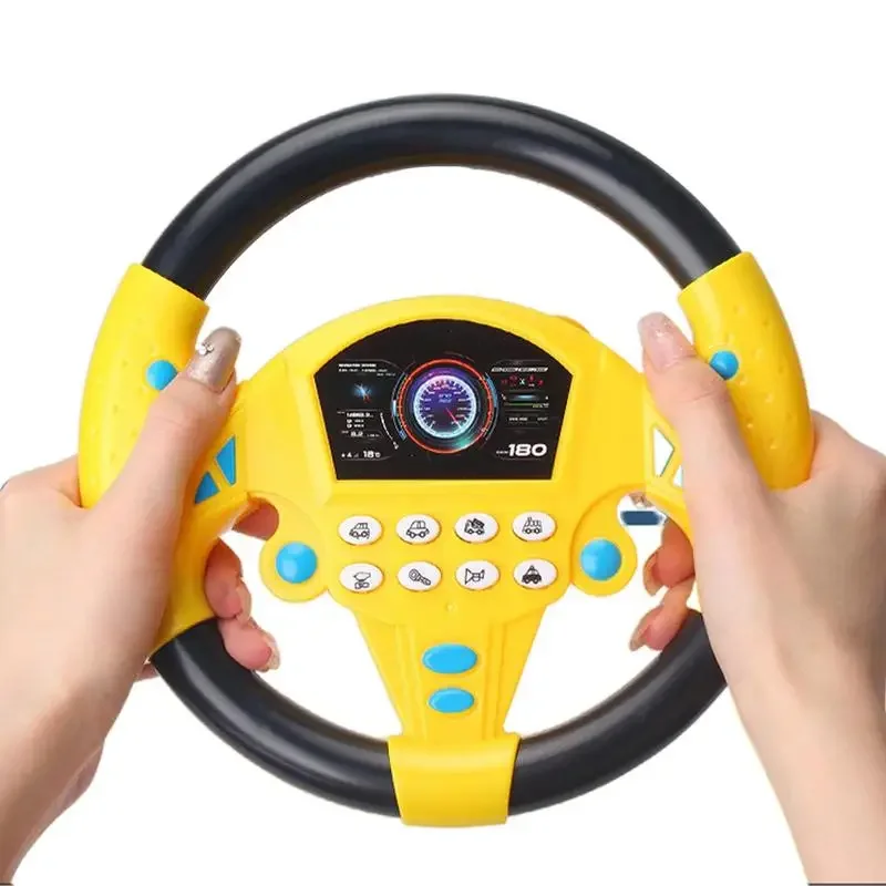 Kids Electric Steering Wheel Toy Funny Simulation Car Driving Toy With Sound And Light Musical Early Educational Gift for Kids