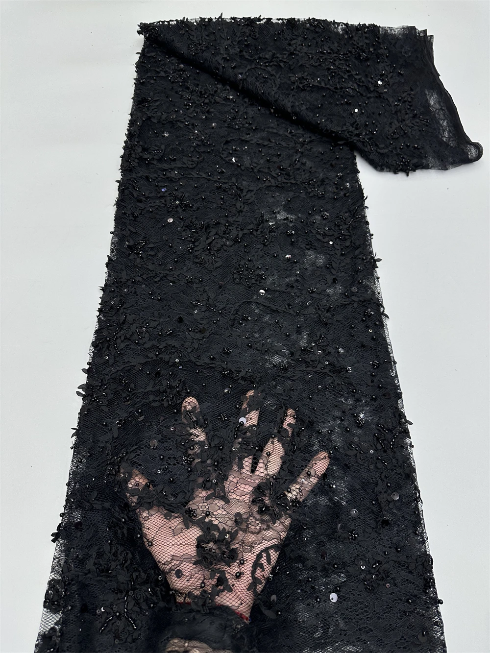 아프리카 3D 비즈 장식 스팽글 레이스 원단 고품질 자 - Embroidery Net Fabric 리뷰 및 가격