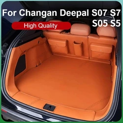 For Changan Deepal S05 S7 S07 2025 2026 Car Trunk Mats Leather Waterproof Full Surrounded Cargo Liner Anti-Dirty Car Accessories