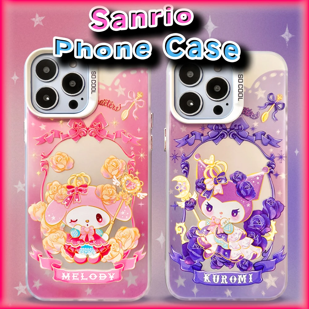 Kawaii My Melody Phone Cases for IPhone7/8 XS/XR 11 12 13 14 15 Pro Max Sanrio Pompompurin Kuromi Cinnamoroll Protective Cover