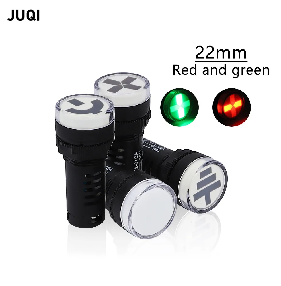 AD16-22SS red green LED Bicolor power supply signal light AD16-22W/G 12V 24V 110V 220V 380V  22mm power supply indicator light