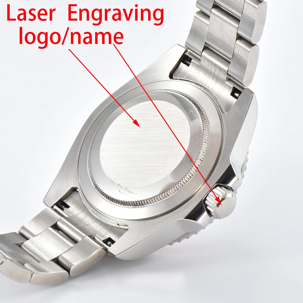 Men\'s Watch 40mm Case Custom Logo Laser Engraving logo Stainless Steel Watch Sapphire Glass NH35 Movement New Waterproof Watch