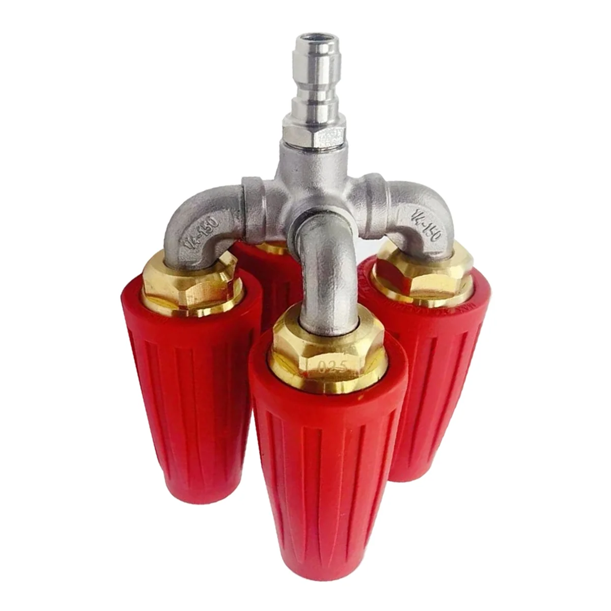 

Latest4-In-1 Turbine Nozzle Pressure Washer,2.0 Orifice Quadruple,360° Swivel Turbine Nozzle,1/4inch Quick Connector,Red