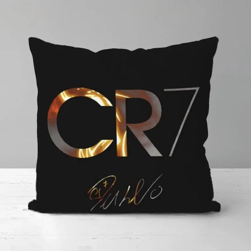 Room Decor Short Plush Throw Pillows Duplex Printing Custom Pillow Pillowcase CR7 Cristiano Ronaldo Cushion Cover 45*45 Cushions