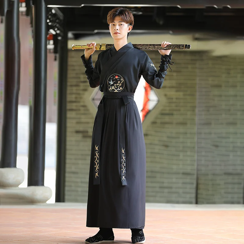 Japanse Vintage Kimono Samurai Cosplay Kleding Vrouw Man Chiinese Hanfu Kraan Borduurwerk Vest Yukata Full Mouw Retro