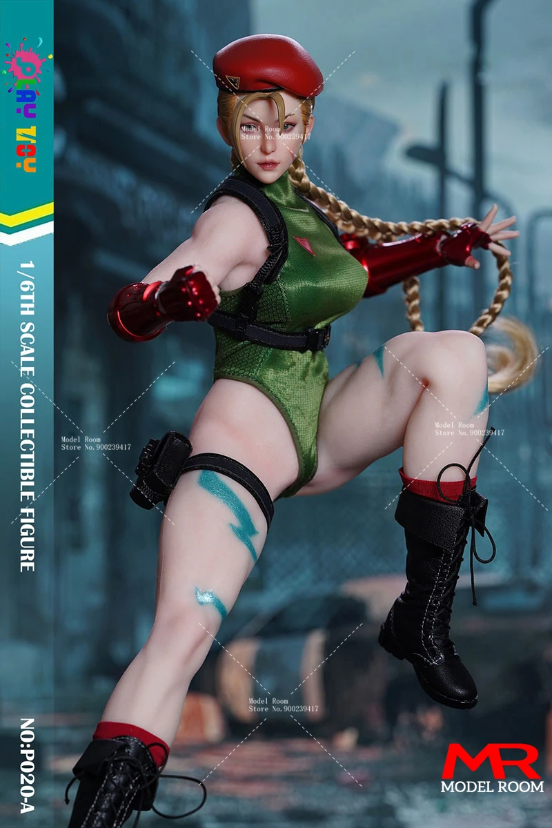 2024 Q2 PLAY TOY P020 1/6 Fighting Female Warrior Cammy Action Figure 12'' Movable Eyes Soldier Full Set Collectible Model Toy