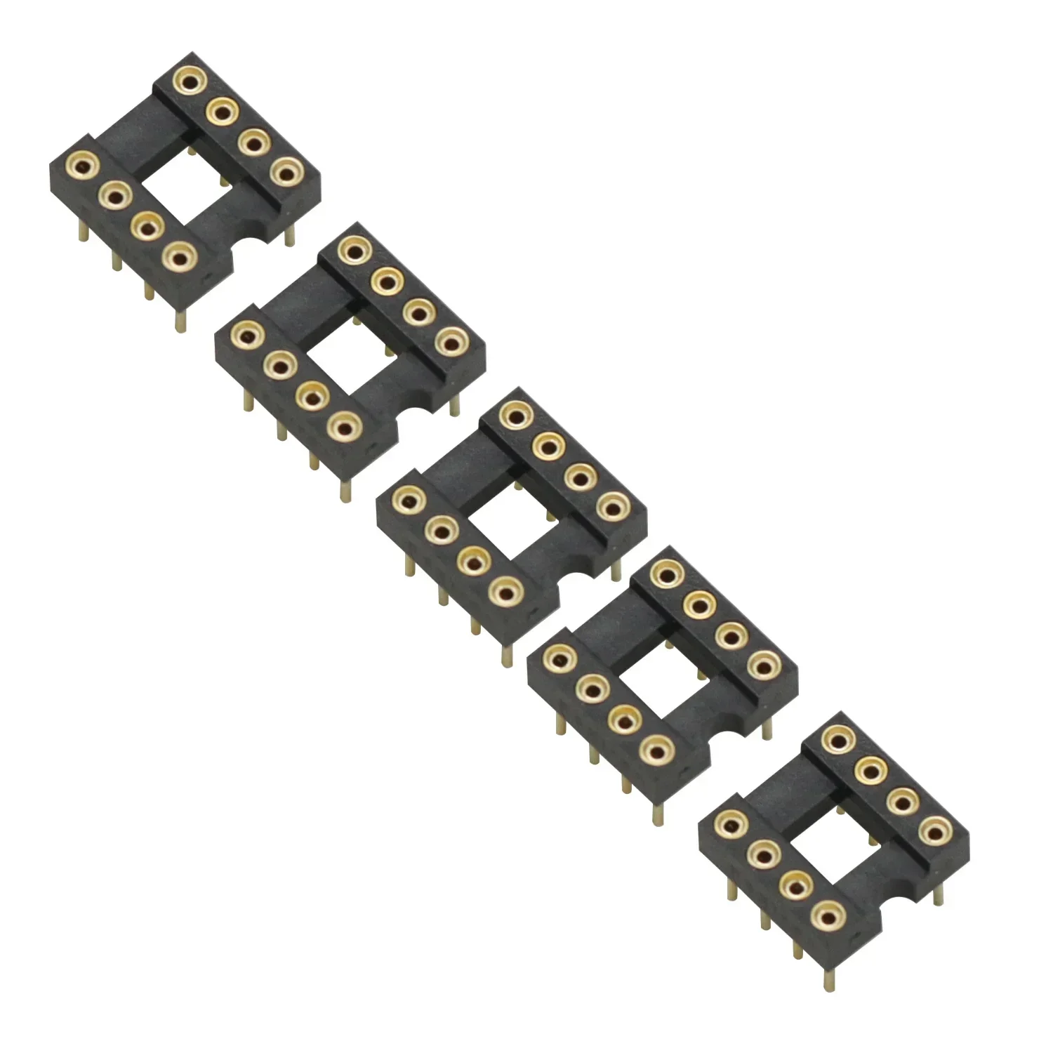 10PCS 8-pin 8P gold-plated round hole IC socket op-amp socket slot seat For muses02 opa627 5532 LM49720 dip8 socket