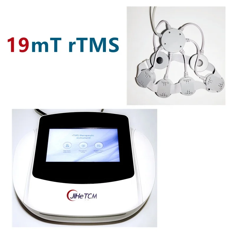 Transcranial Magnetic Stimulation Head Massager 19mT English System for Insomnia Depression Autism Therapy TMS